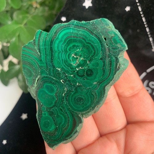 66g malachite stone slab piece - malachite,